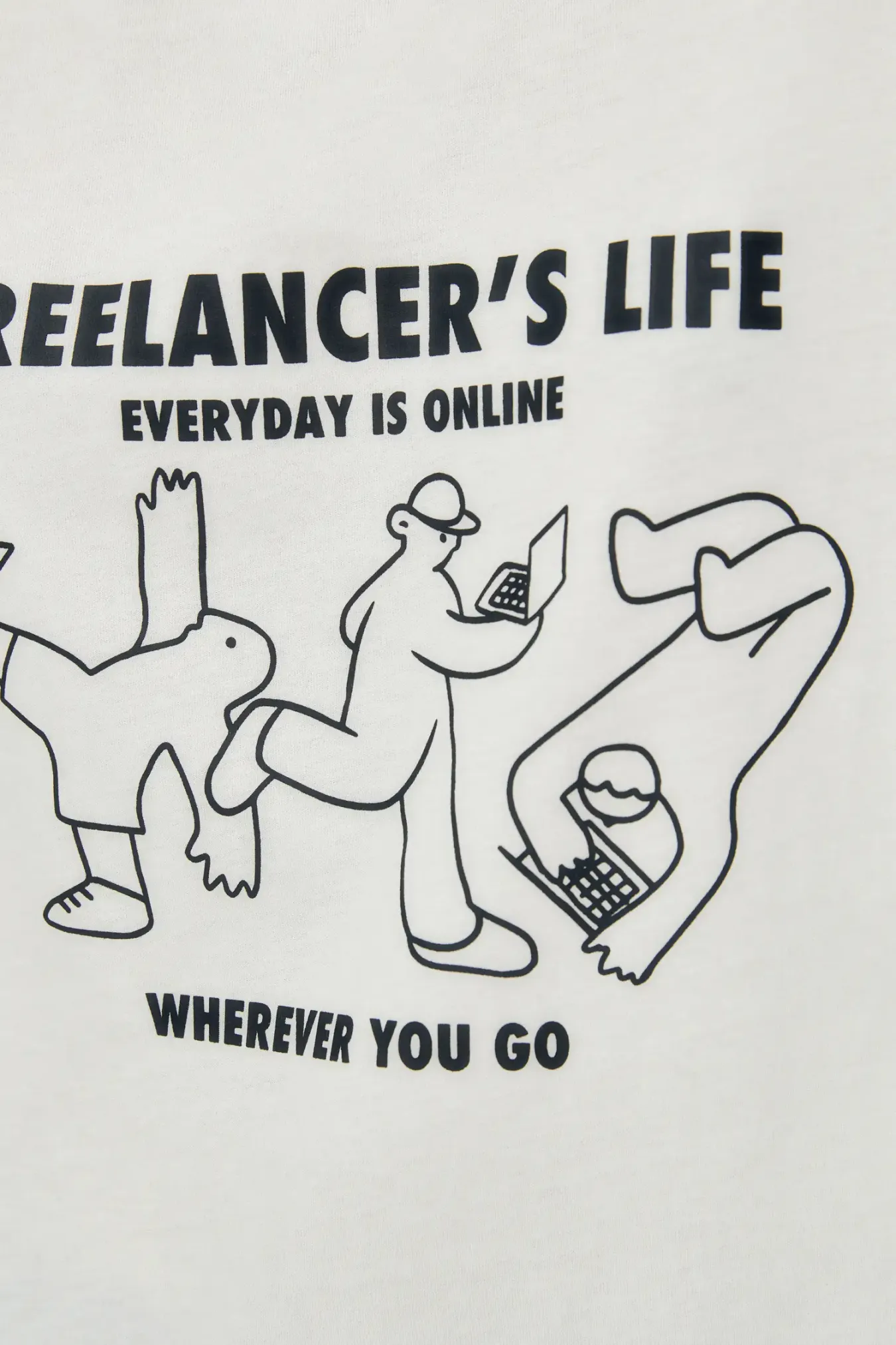 Футболка с принтом "Freelancer's life"