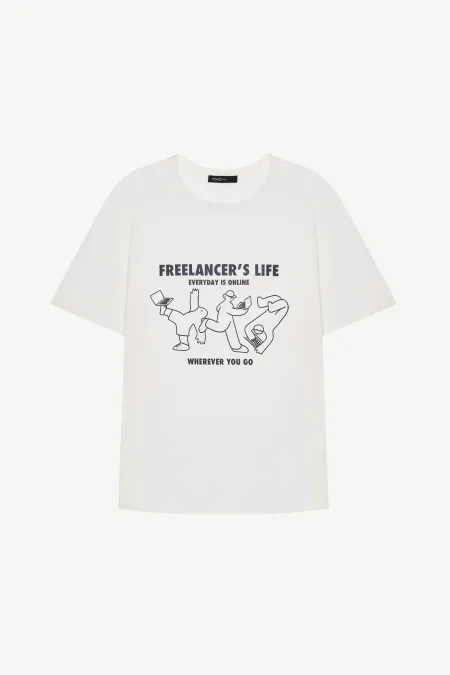 Футболка с принтом "Freelancer's life"