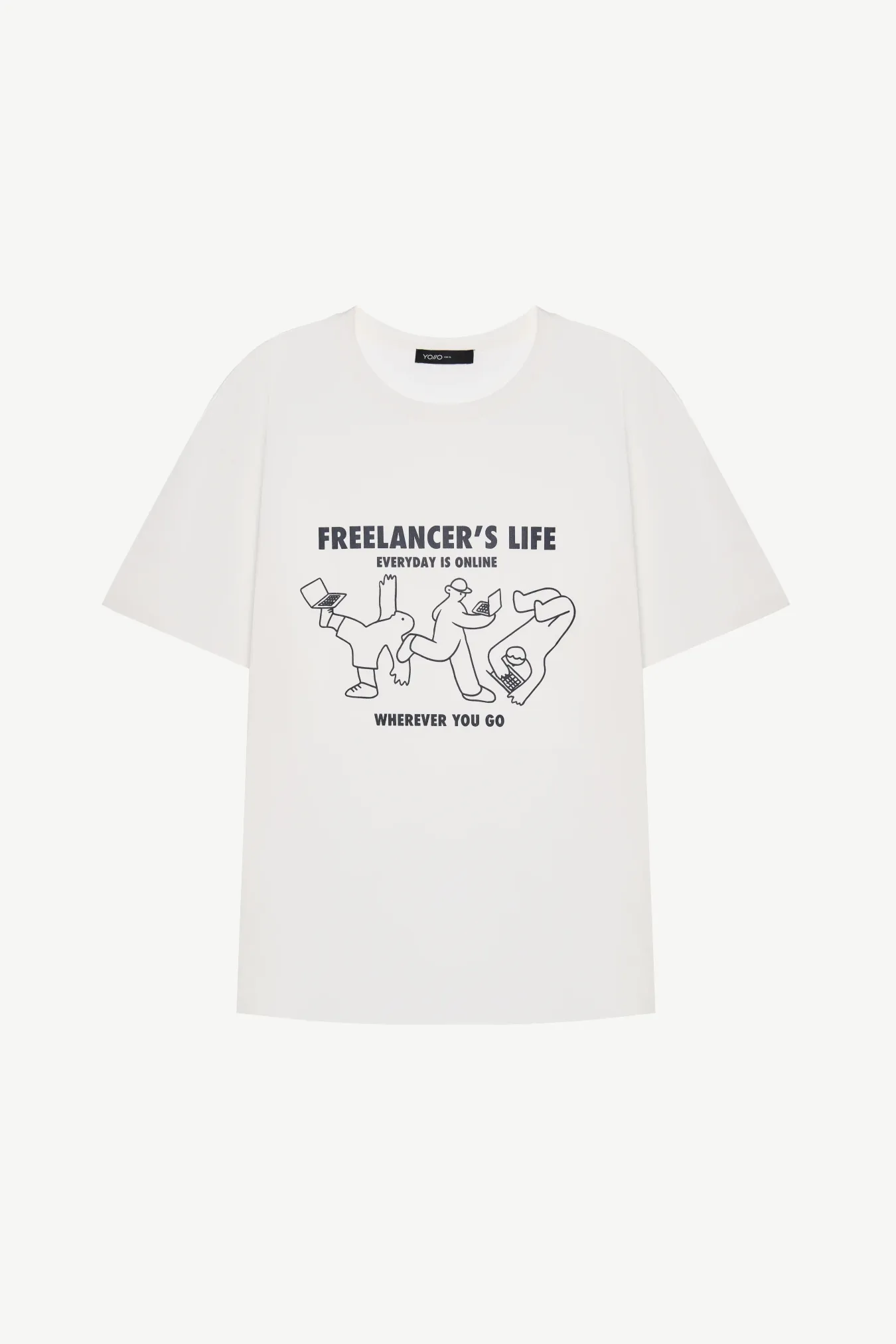 Футболка с принтом "Freelancer's life"